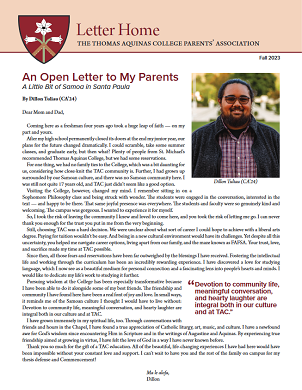 Cover of the Fall 2023 Parents' Association Newsletter