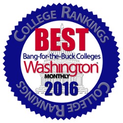 Washington Monthly College Guide Badge 2016
