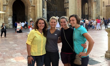 Four alumnae along Spain’s Camino de Santiago de Compostela