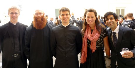 Thomas Aquinas College alumni at the ordination of Deneys Wi