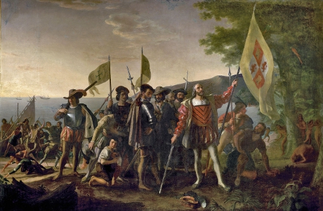 The Landing of Columbus, by John Vanderlyn (1775-1852)