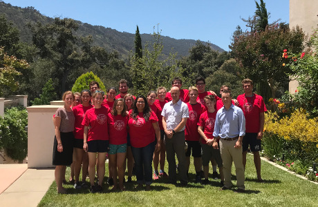 The 2018 Summer Program prefects with Summer Program Directo