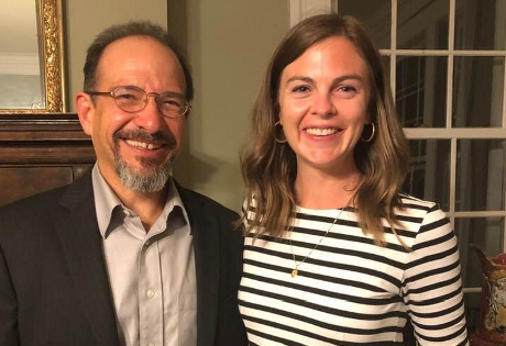 Jane Forsyth (’11) with Dr. Ernest Suarez, chair of the Depa