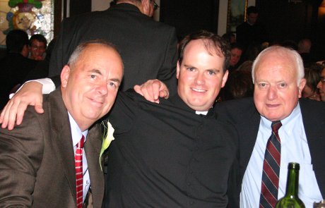 Three generations: The late John Blewett (right) with his son John (left) and grandson Rev. John Blewett, SJS (center)