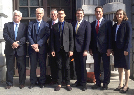 The Life Legal Defense team, led by Katie Short (’80, right) with David Daleiden (center)