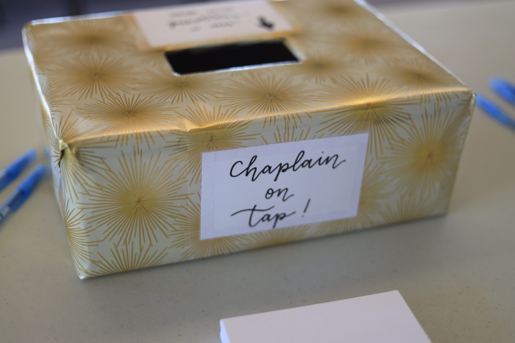 Chaplain on Tap box
