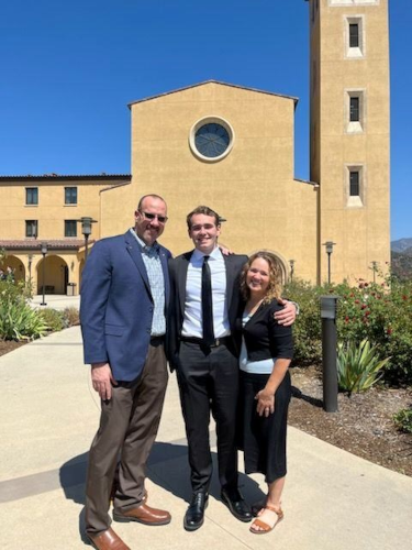 Jonathan Phelan and his parents