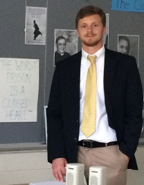 Michael Masteller (’13) during his teaching days in Kenosha, Wisconsin