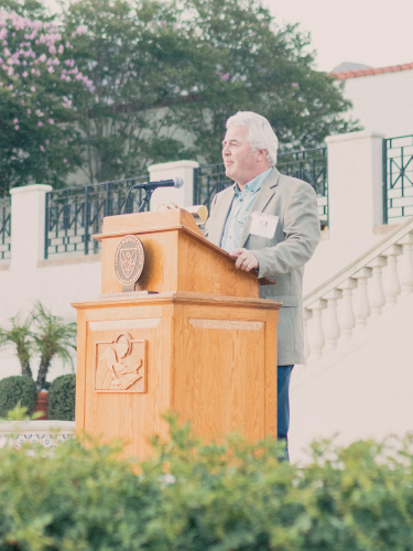 Dr. Paul O'Reilly delivers a speech