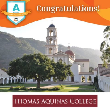"Congratulations, Thomas Aquinas College" card -- ACTA What Will They Learn