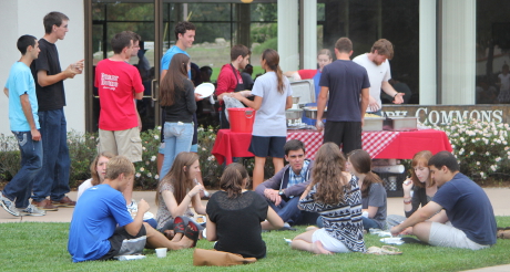 Wednesday night barbeque outside St. Joseph Commons