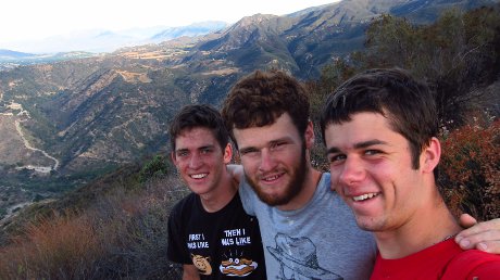 Greg, Thomas, and Isaac on their hike