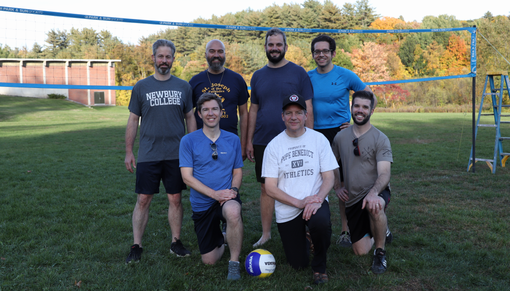 The victorious faculty team poses for a photo