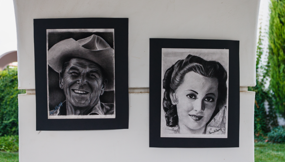Charcoal drawings of celebrities
