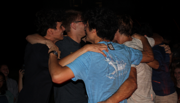 Several group hug