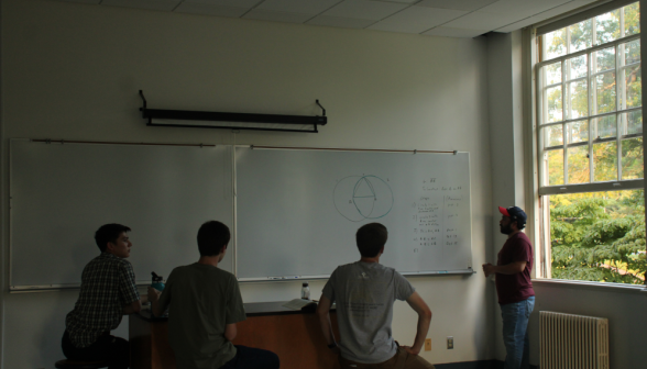 Students study Euclidean propositions