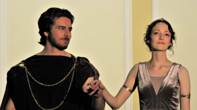 Paul Dinan and Bernadette Mohun in their roles as Aeneas and Dido