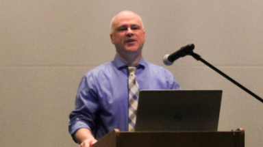 Dr. Michael Augros delivers a lecture
