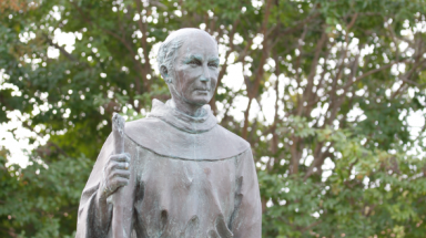 Statue of St. Junipero Serra on the California campus