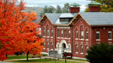 New England campus in the fall