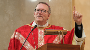 Bishop Barron preaches in the California Chapel