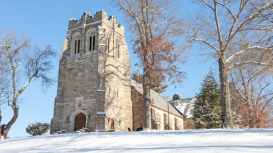 Our Mother of Perpetual Help Chapel in the snow