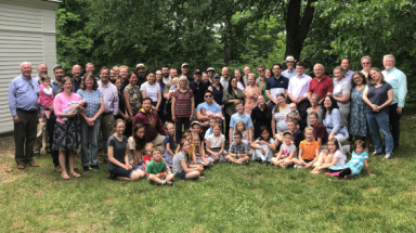 Gathering of California tutors with New England tutors and their families