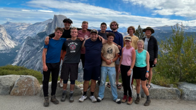 Students climb Yosemite's half dome