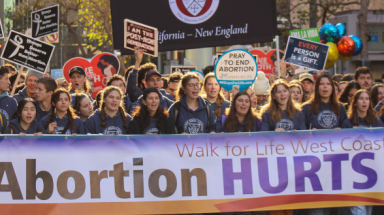 Students at Walk for Life 2023