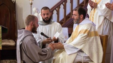 Br. Faustino makes his first profession.
