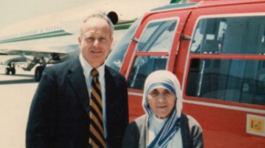 John Blewett with Mother Teresa