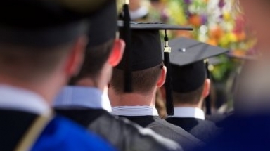 Graduates wearing mortarboards