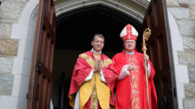 Bishop McManus with Fr. Markey