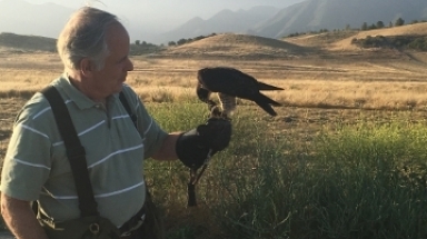 Dr. Kaiser with Falcon