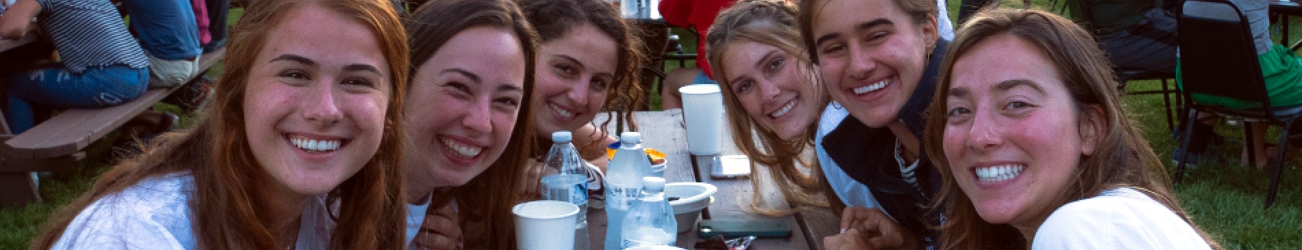 Students at a campus BBQ